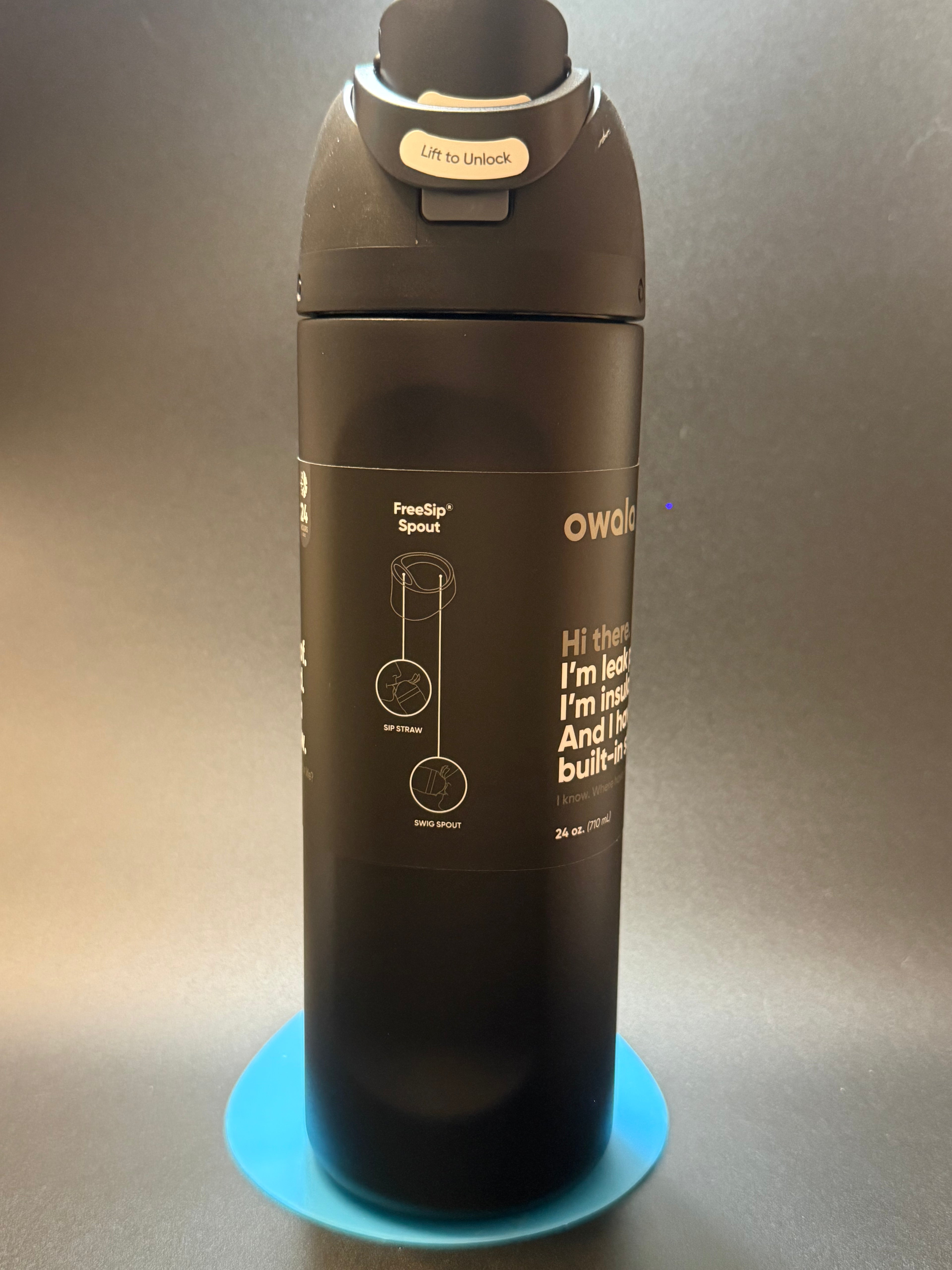 24 oz black Owala- design it!