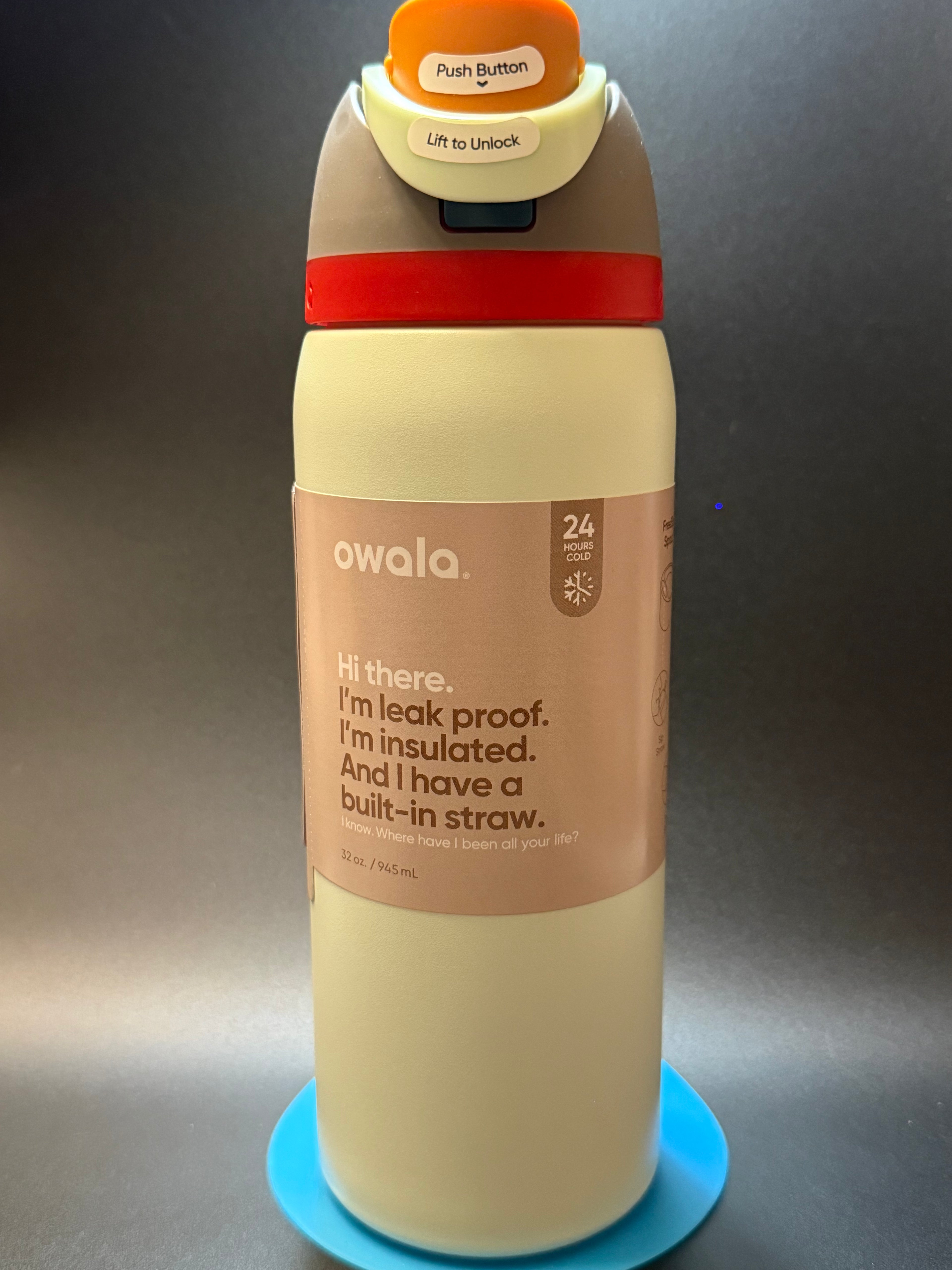 24oz light yellow Owala