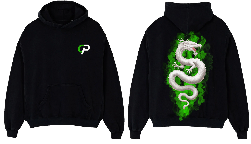 White Dragon Green Flames