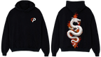 White Dragon Orange Flames
